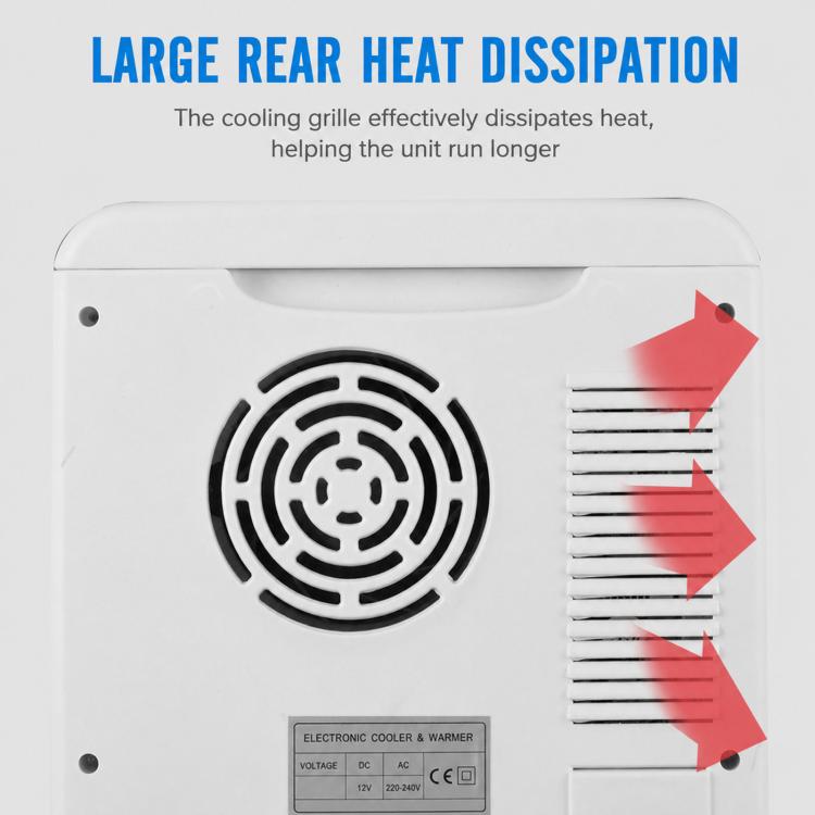 Vertical Mini Car Fridge Household Cooling & Warming Box For Cosmetics And Beverages US Plug, 10L White