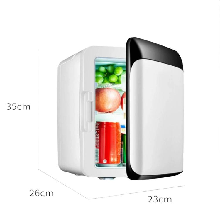 Vertical Mini Car Fridge Household Cooling & Warming Box For Cosmetics And Beverages US Plug, 10L White