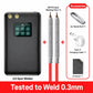AWithZ handheld battery spot welder with 2-inch color screen and electrode tips