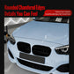 BMW front bumper grille with black vertical slats and rounded corner trim