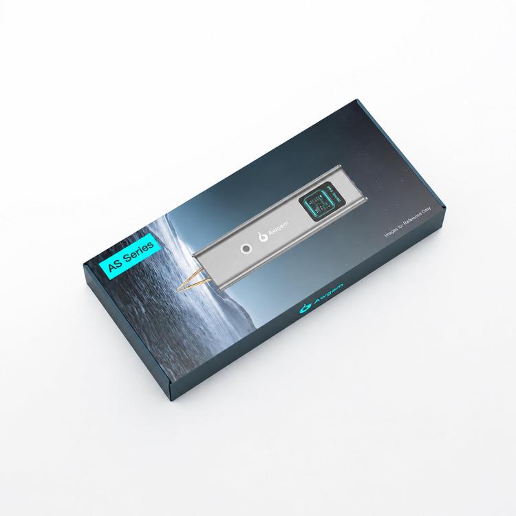 Spot welder product box with side label and welding arc graphic