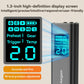 Awgem mini spot welder with 1.3-inch digital display showing settings