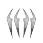 Carbon fiber front air-knife vent decal set, four textured vent inserts