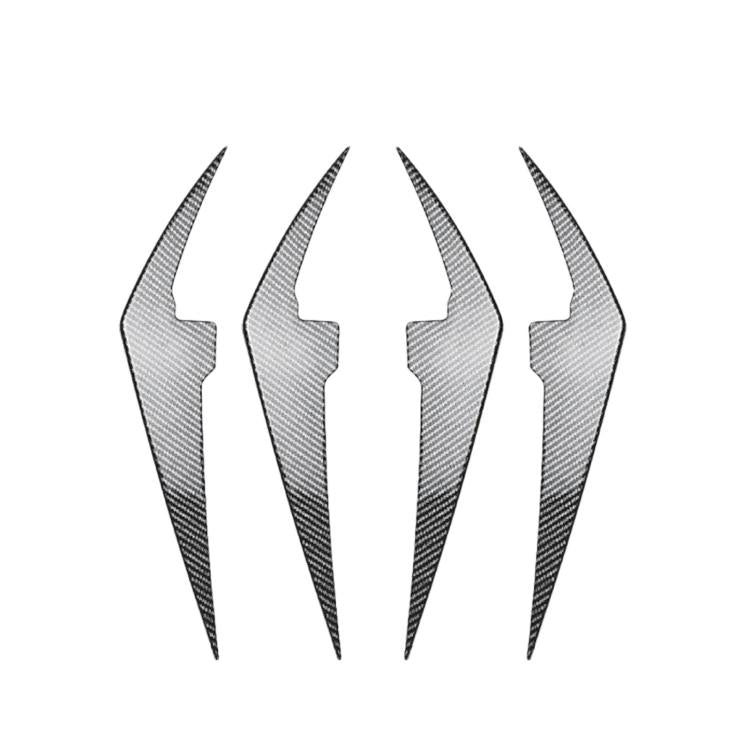 Carbon fiber front air-knife vent decal set, four textured vent inserts
