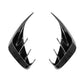 Carbon fiber rear window knife fin trim, 2-piece set with three slat accents