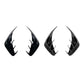 Rear window knife fin trim set, two pairs of fins with three slat accents