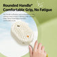 Electric spray hair brush with white round head and textured detangling bristles
