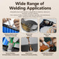 Portable spot welder pen spot welding a metal workpiece