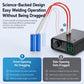 Portable spot welder with electrode leads and cylindrical battery cells
