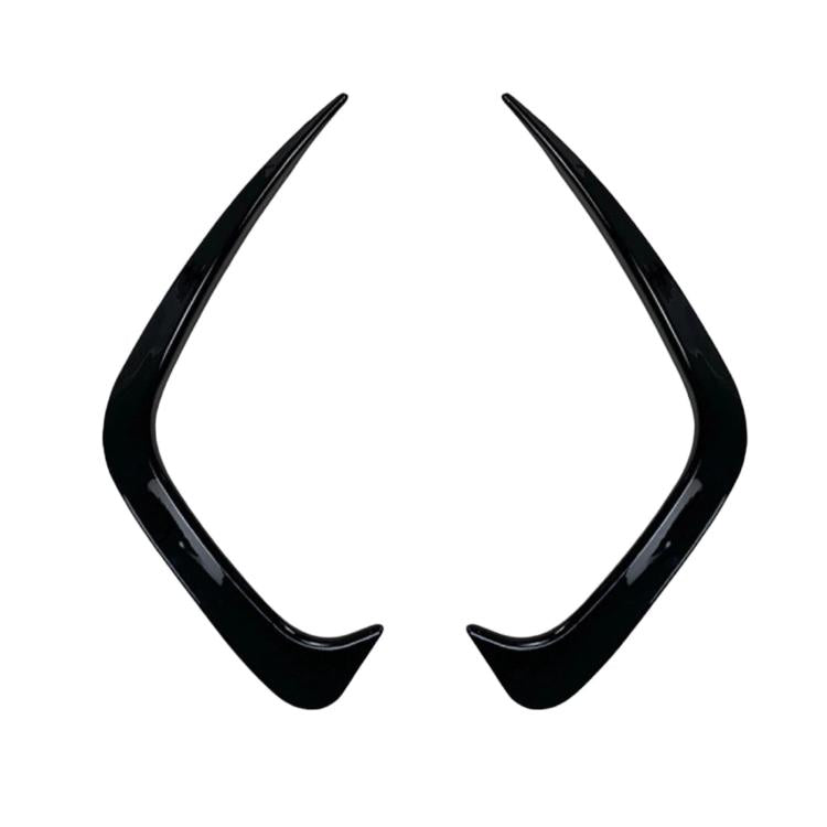 Rear wind knife decals, black, pair of aerodynamic trim pieces