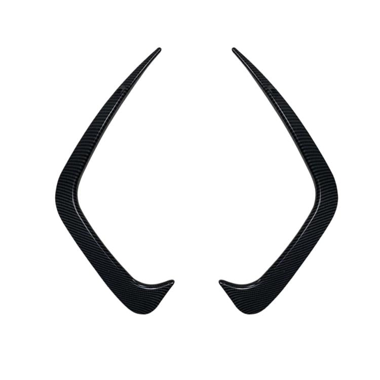 Rear wind knife decals, carbon-fiber style, pair of aerodynamic trim pieces
