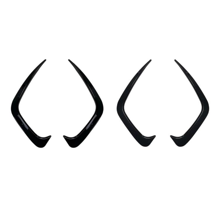 Rear wind knife decals set, four-piece layout, black finish