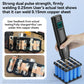 Handheld spot welder with color screen and dual pins, welding over stacked battery cells