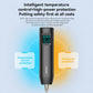 Compact spot welder with color screen temperature readout and dual front pins, black