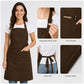 Polyester Bib Apron with Pockets Adjustable Neck Strap Water Resistant Chef Apron