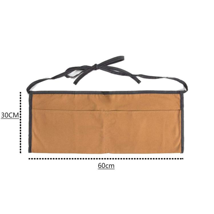 Canvas Waist Apron with Pockets Half Apron for Waiter Server Crafting Gardening
