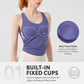 Halter Back Beauty Sports Bra Integrated Fixed Cup Yoga Tank Top, S, M, L, XL