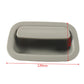 Light gray interior door handle; 120mm length, 81mm height dimensions shown