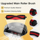Upgraded main roller brush replacement for robotic vacuum, red and black bristle roller