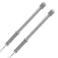 Grey cordless battle rope with foam end grips and steel spring, wrist strap included