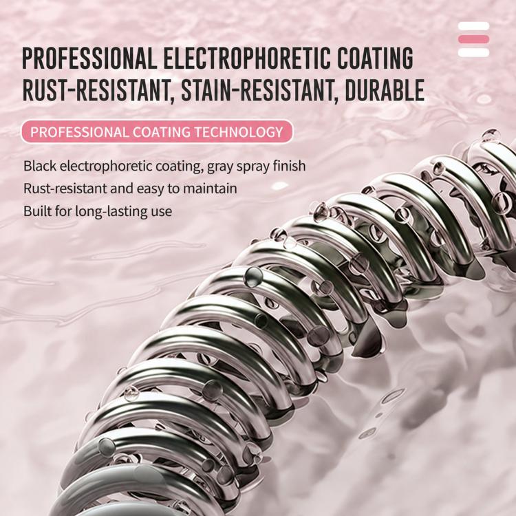 Grey coiled cordless battle rope spring with durable metal segments for workouts