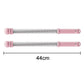 Pair of pink cordless battle ropes, 44 cm length, foam end grips and spring coils
