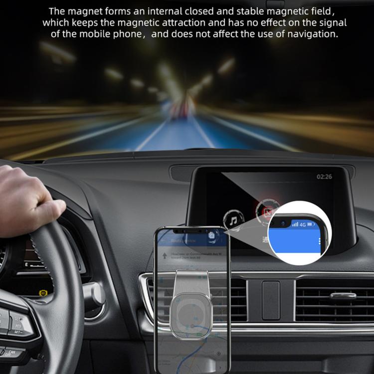 Car phone holder on dashboard air vent with magnetic mount