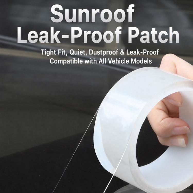 White car sunroof sealing strip tape rolled on hand, flexible waterproof adhesive