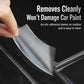 Car sunroof sealing tape being applied along roof edge; clear adhesive strip