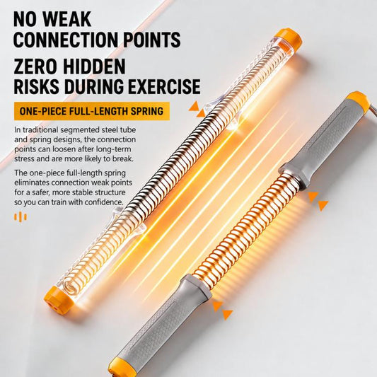 Portable Adjustable Spring Arm Exerciser Muscle Training Fitness Arm Bar, 30-40kg