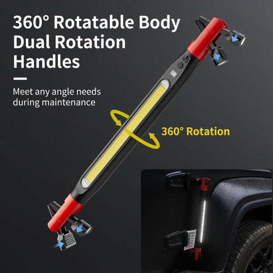 E-SMARTER ZW8905 LED Foldable Inspection Light With Bracket USB-Charging Portable Automotive Repair Work Light