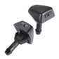 Front windshield washer nozzles, pair of black plastic spray outlets for Volvo S80/XC90