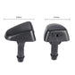 Front windshield washer nozzle, black plastic; 2.45cm left and 2.01cm right