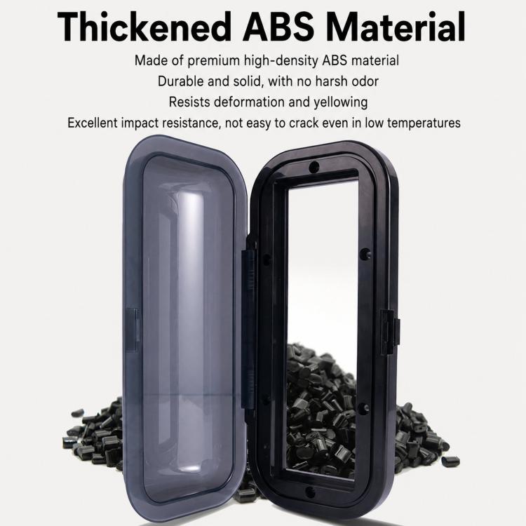 Waterproof ABS speaker cover, open with clear window and black frame