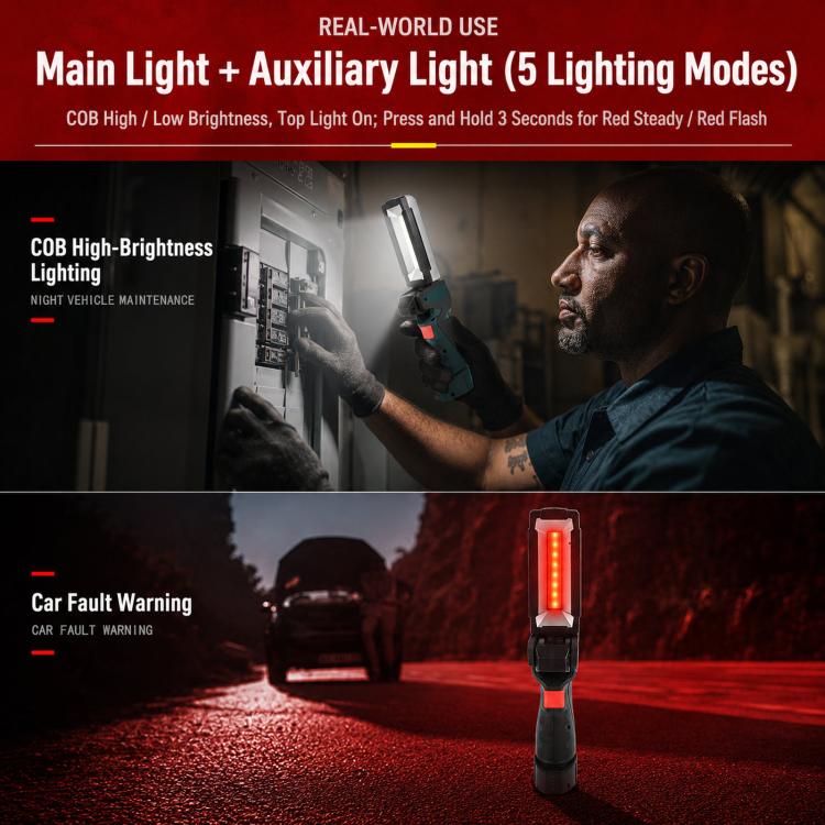 E-SMARTER KXK07 Portable Handheld Camping Light Foldable Magnetic With Hook Work Light