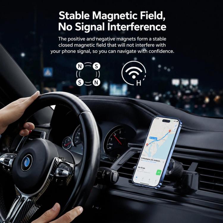 Toocki Magnetic Car Phone Mount with Fallproof Vent Hook Clip 360-degree Rotation
