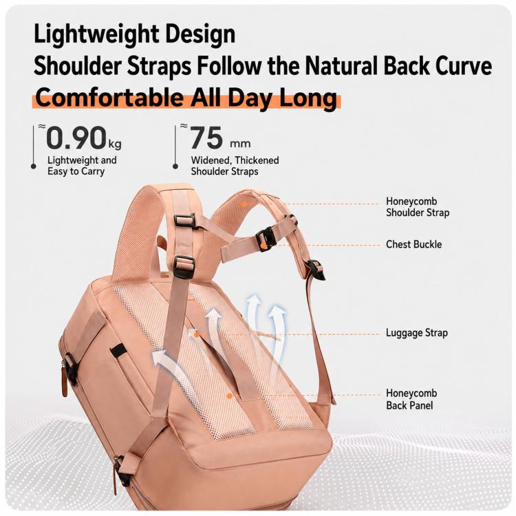 REMOID Expandable Travel Backpack Flight Approved Carry On Bag 30L Large Laptop Weekender Daypack