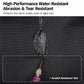 Water-resistant, abrasion-resistant black duffel fabric with reinforced hex pattern detail