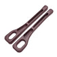 Brown car seat gap filler strip with oval cutouts and center channel
