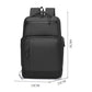 REMOID 15.6-inch laptop backpack in black, front view with padded back and front zip pocket