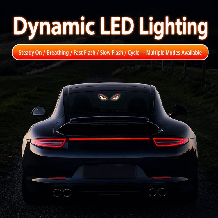 Suction Cup Blinking Solar Car Light Dynamic Multi-Mode LED Window Warning Light