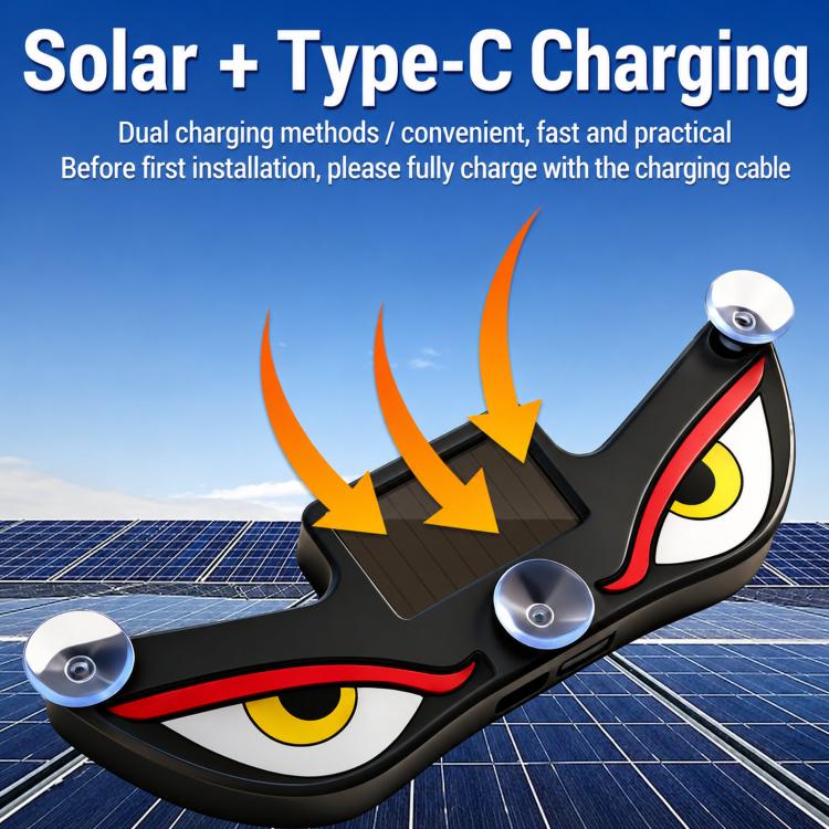 Suction Cup Blinking Solar Car Light Dynamic Multi-Mode LED Window Warning Light