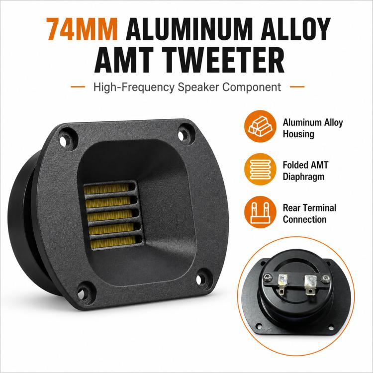 74mm Aluminum Alloy Pneumatic Tweeter Speaker, 4 ohms, 8 ohms