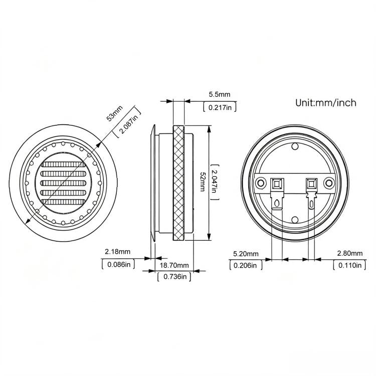 Pneumatic Car Tweeter Vehicle Ribbon Speaker