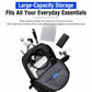 Black laptop backpack with wide opening and internal compartments for everyday items