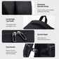 Black large laptop backpack with breathable padded shoulder straps and top handle