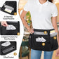 Server Apron with Pockets Water-Resistant Waist Apron for Waitress Waiter with Adjustable Buckle Strap