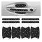 Rhinestone car door handle sticker set, black sparkle, 8-piece