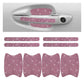 Rhinestone car door handle sticker set, pink sparkle, 8-piece
