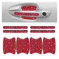 Rhinestone car door handle sticker set, red sparkle, 8-piece